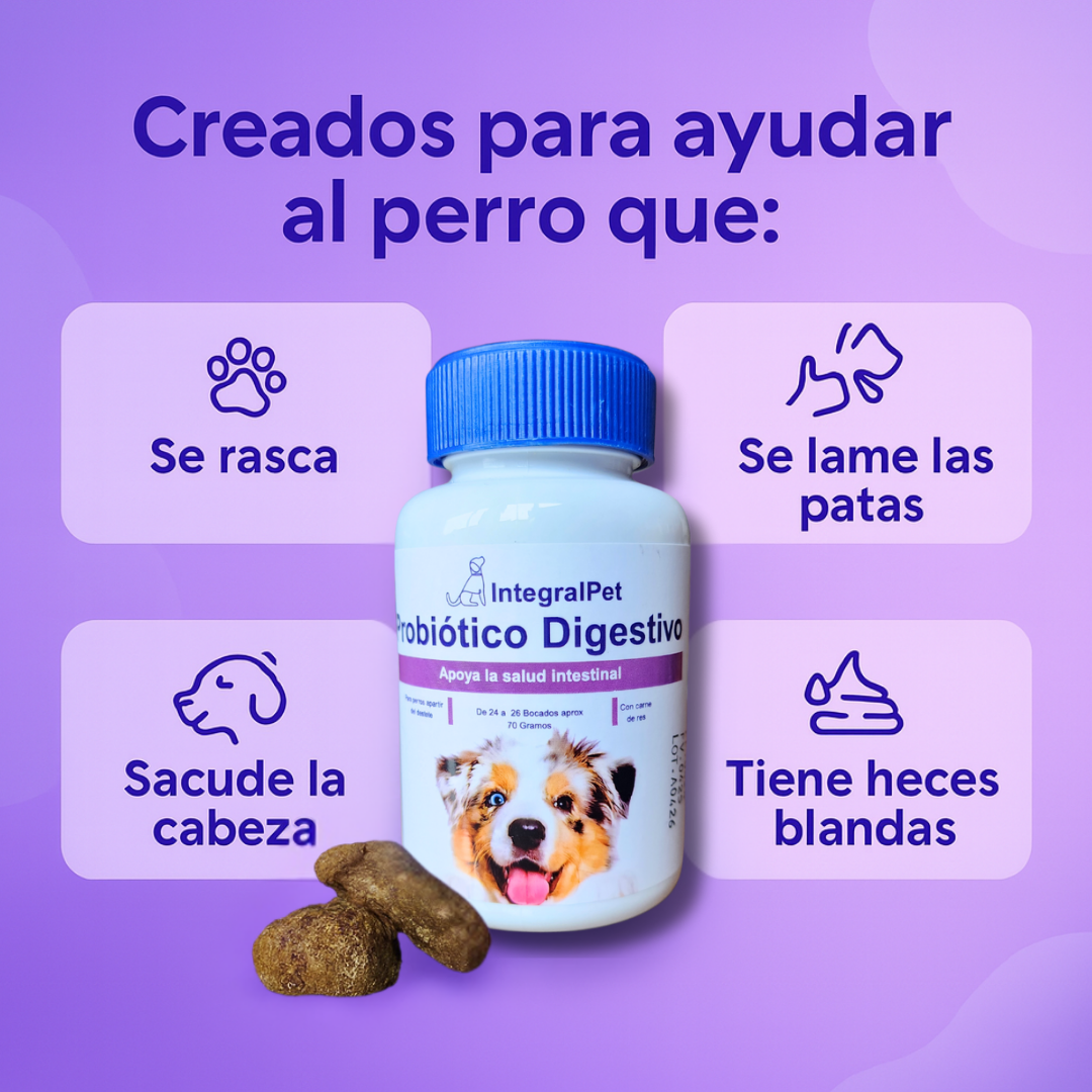 Probiótico Integral Pet™️ | FORMULA DESARROLLADA 100% Natural | Producto #1 en el mercado. (shrine)